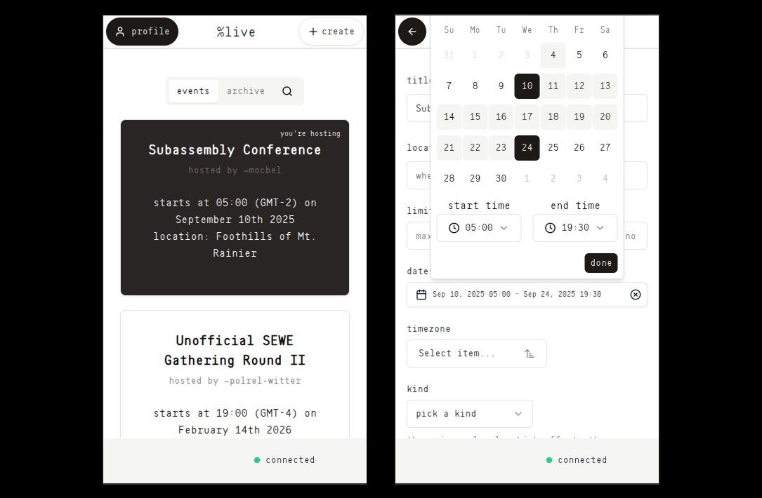 Conference event app screenshot