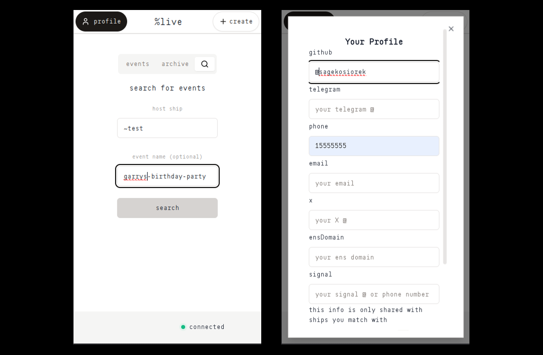 Conference event app screenshot